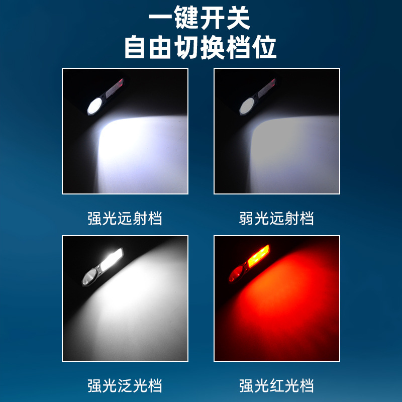 Faros de pesca, luces de inducción con clip, luces LED de ala con sombrero de luz brillante, súper espera, pesca nocturna, larga duración de la batería, recargable