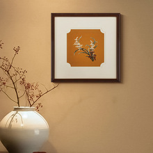 新中式苏绣装饰画客厅卧室柜台摆台画中国风玄关手工刺绣实物挂画