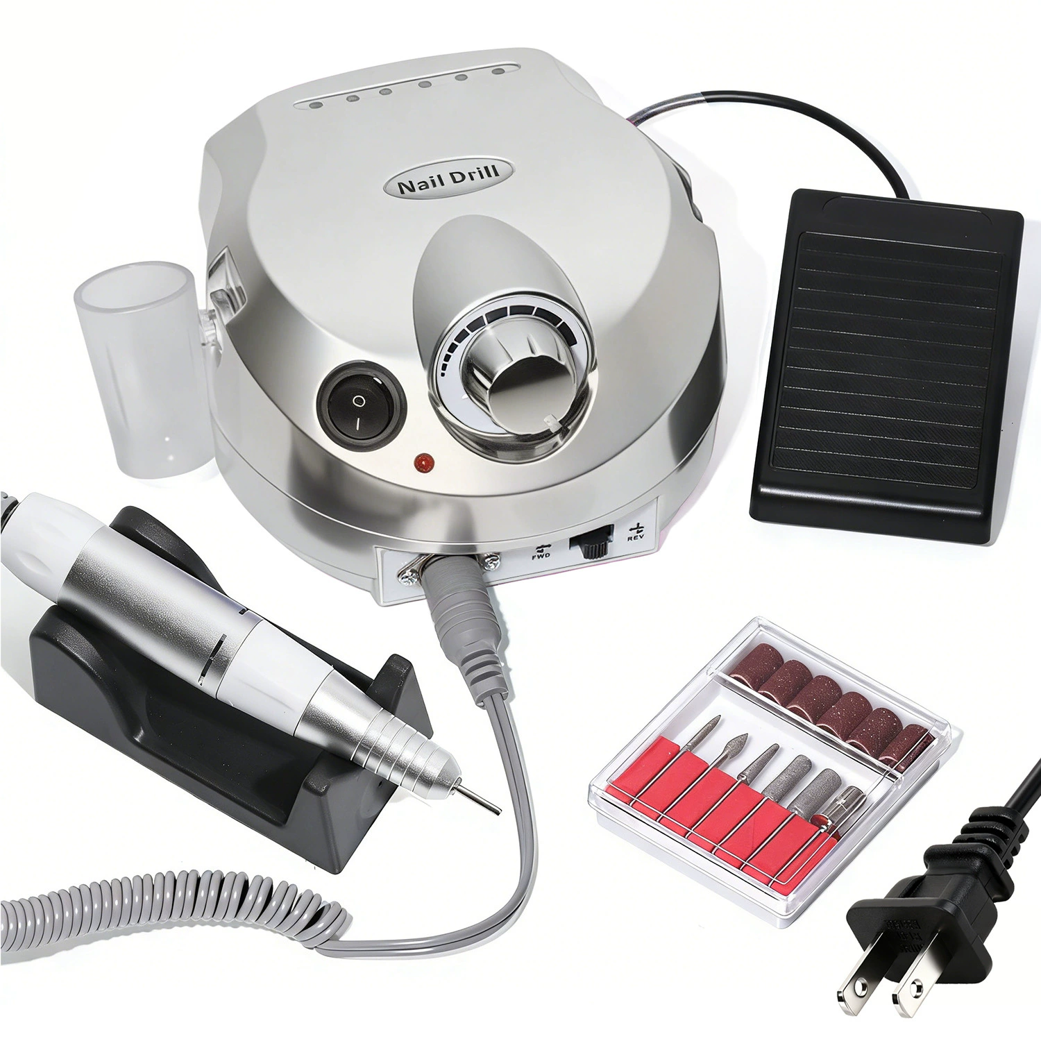 Electric Nail Drill Machine, multi-model sanding/milling kit, USB portable, 0.6 kg