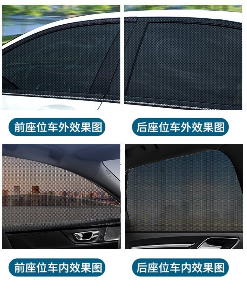 Car Mosquito Net, Car Window Mosquito Screen, Car Curtain, Sunshade, Sun Protection and Heat Insulation Mesh Screen, Car Interior Privacy Curtain