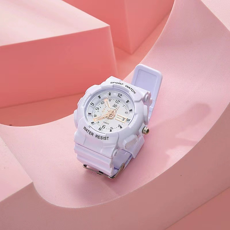 Cross-border exclusive for the new Korean version of simple electronic quartz watch men and women students sports waterproof watch in stock