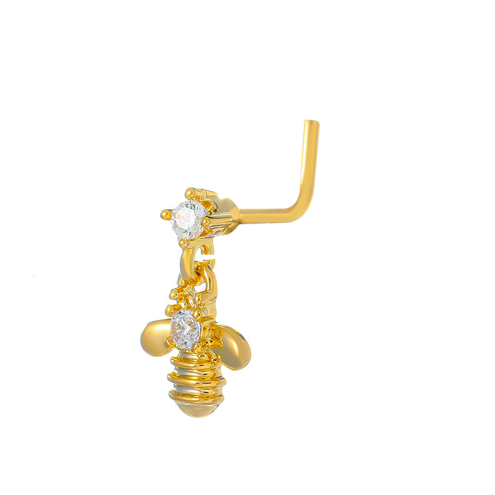 Piercing nombril papillon en zircon incrusté acier inoxydable_voghion.com