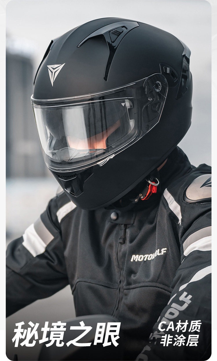 Suitable for MotoWolf motorcycle helmet anti-fog film, electric vehicle high-definition transparent lens film, full-face helmet film