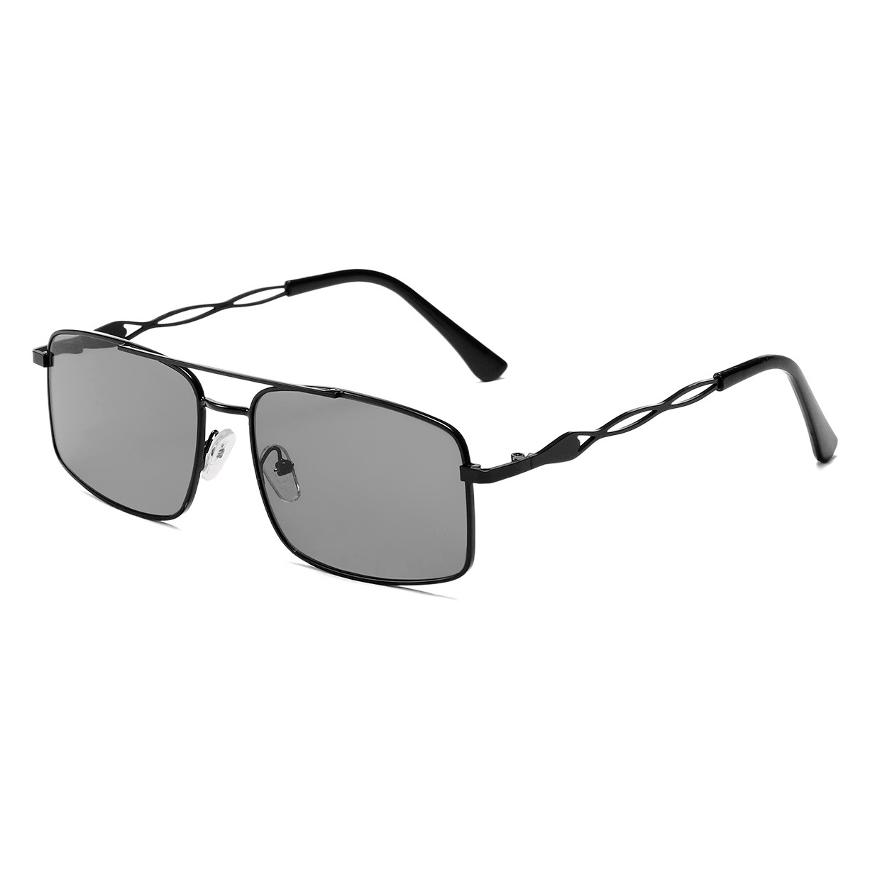 2023 nueva protección solar gafas de sol hombres de metal doble haz gafas de sol caja de negocios casual conducción pesca gafas de sol