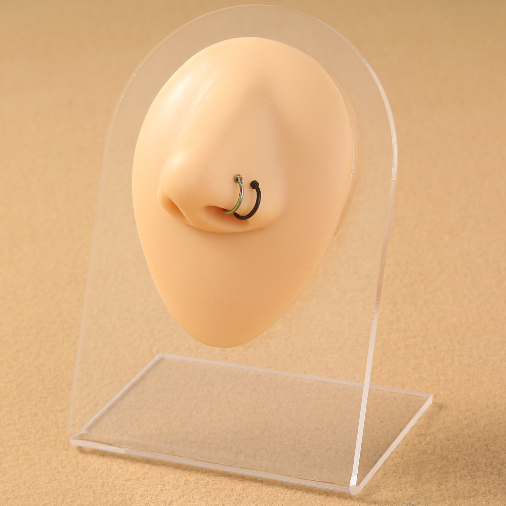 Dcoration de nez en acier au titane de mode faux anneau de nez en forme de C personnalit de perage d39ongles de nez nouvel anneau de nez en acier inoxydablepicture3
