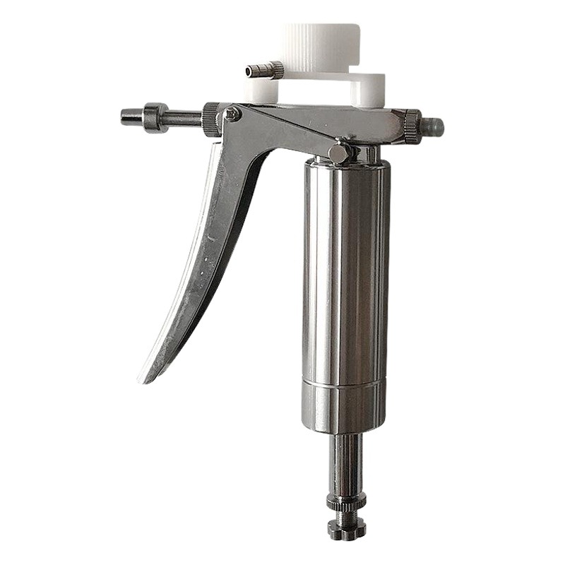 Tipo cerdo, ganado, ovejas, pollo, pato, ganso, jeringuilla continua ajustable del acero inoxidable de la inyección de la vacuna de las aves de corral