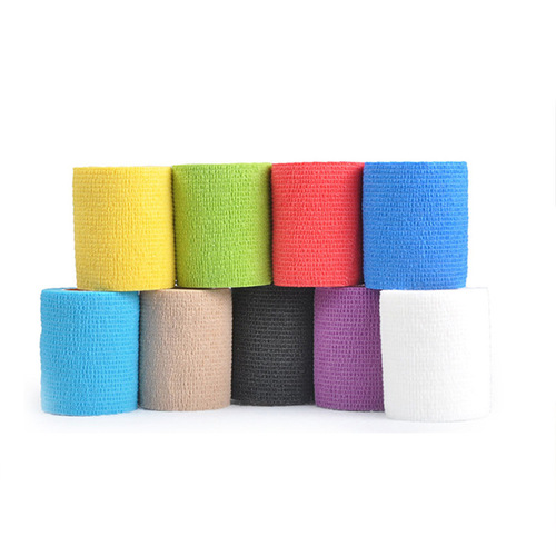 Pet self-adhesive bandage solid color wristband non-woven sports protective bandage fixed basketball badminton bandage protection