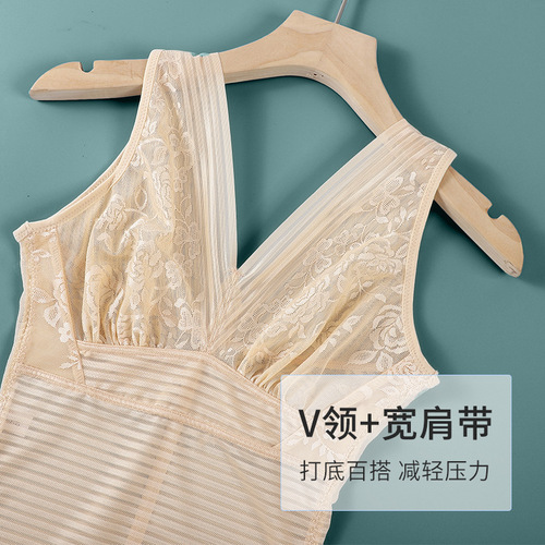 Summer breathable full-body shaping suit, body shaping, tummy control, shaping waist cincher, invisible thin body shaping top for women