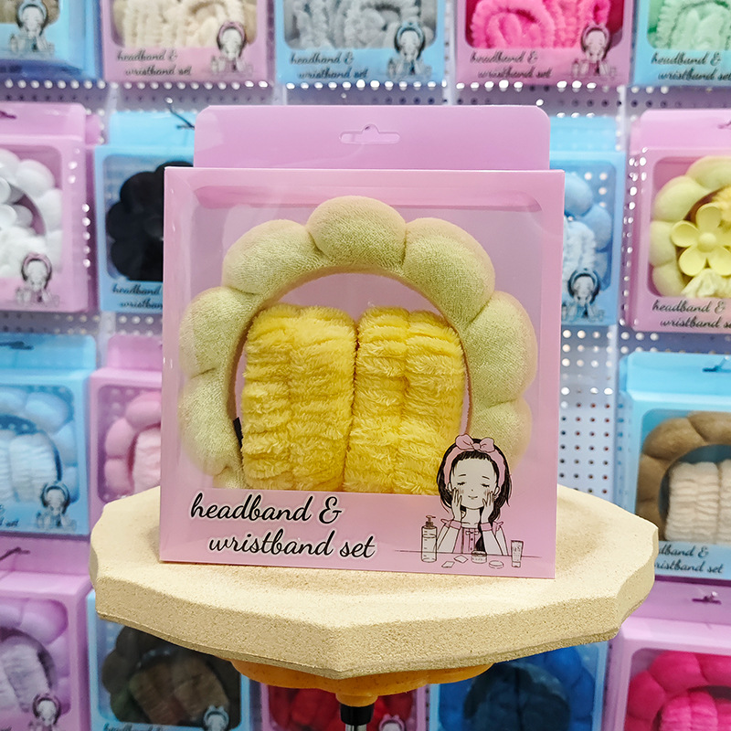 Nueva esponja de lavado de cara de Amazon, diadema de nubes, maquillaje de belleza, diadema de todo fósforo, diadema, horquilla, juego de caja de regalo