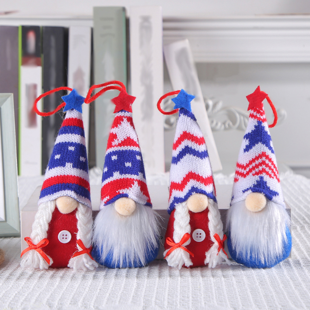 Independence Day Doll suit Collection American Holiday Faceless Old Man Decorations Luminous Gnome Doll Goblin Ornaments