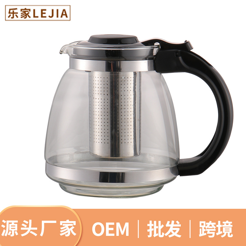 厂家批发玻璃茶壶 加厚耐热带过滤网水壶煮茶壶 家用咖啡壶定制