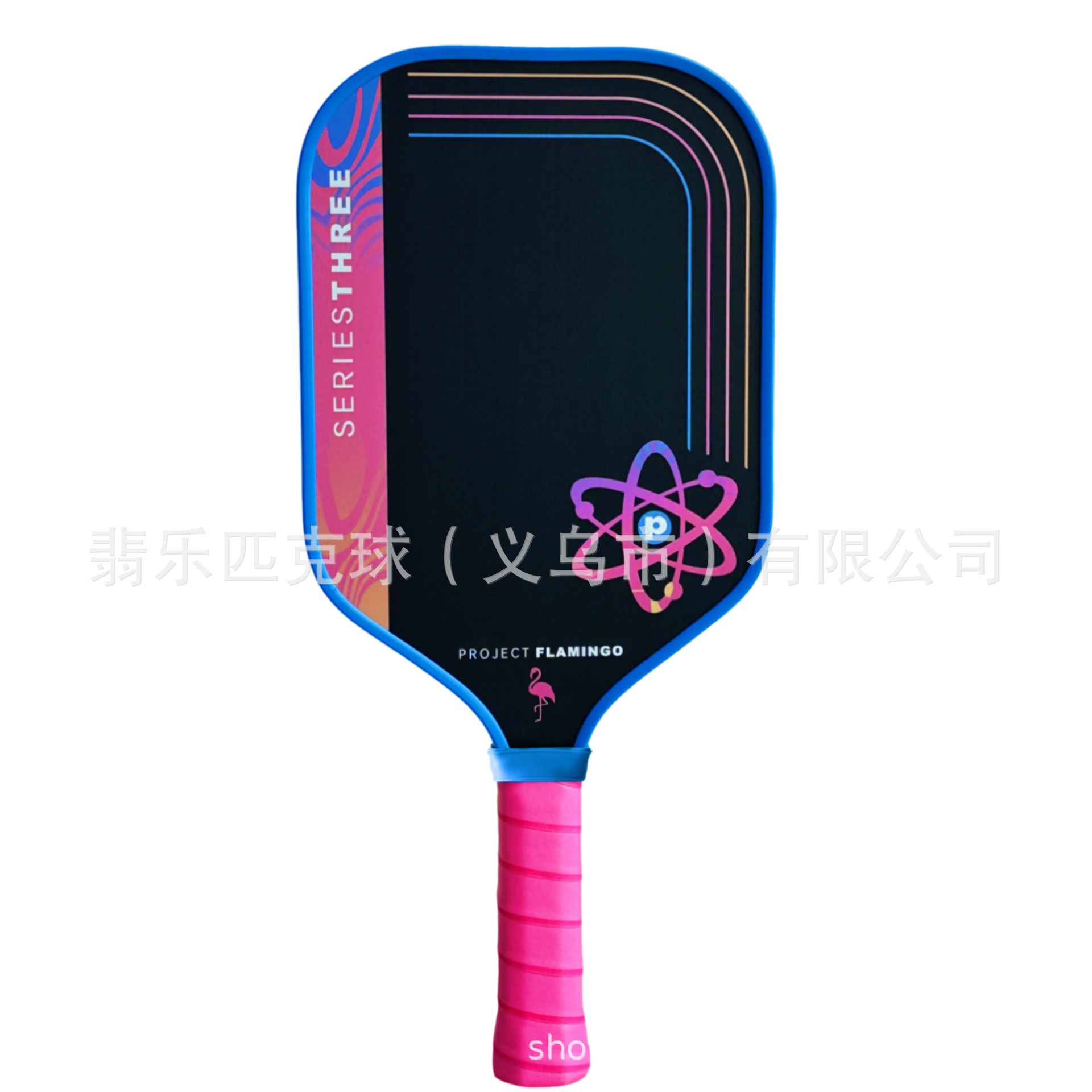 Custom Proton Series Three Pickleball Paddle - Project Flamingo