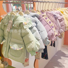 バラバラのモチモチとしたブランドの子供服冬のダウンジャケットの綿服工場の実体店は生放送で商品の供給源を行きます。
