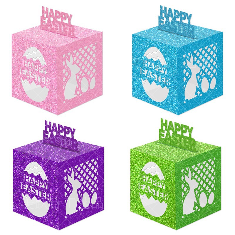 2024 Pascua fiesta decoración huevo caja feliz Pascua atmósfera decoración hueco Conejo caja