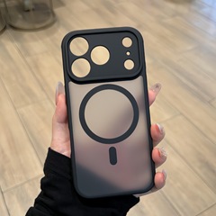 iPhone17PROMAX黑骑士磨砂肤感磁吸手机壳适用苹果16金盾保护套15