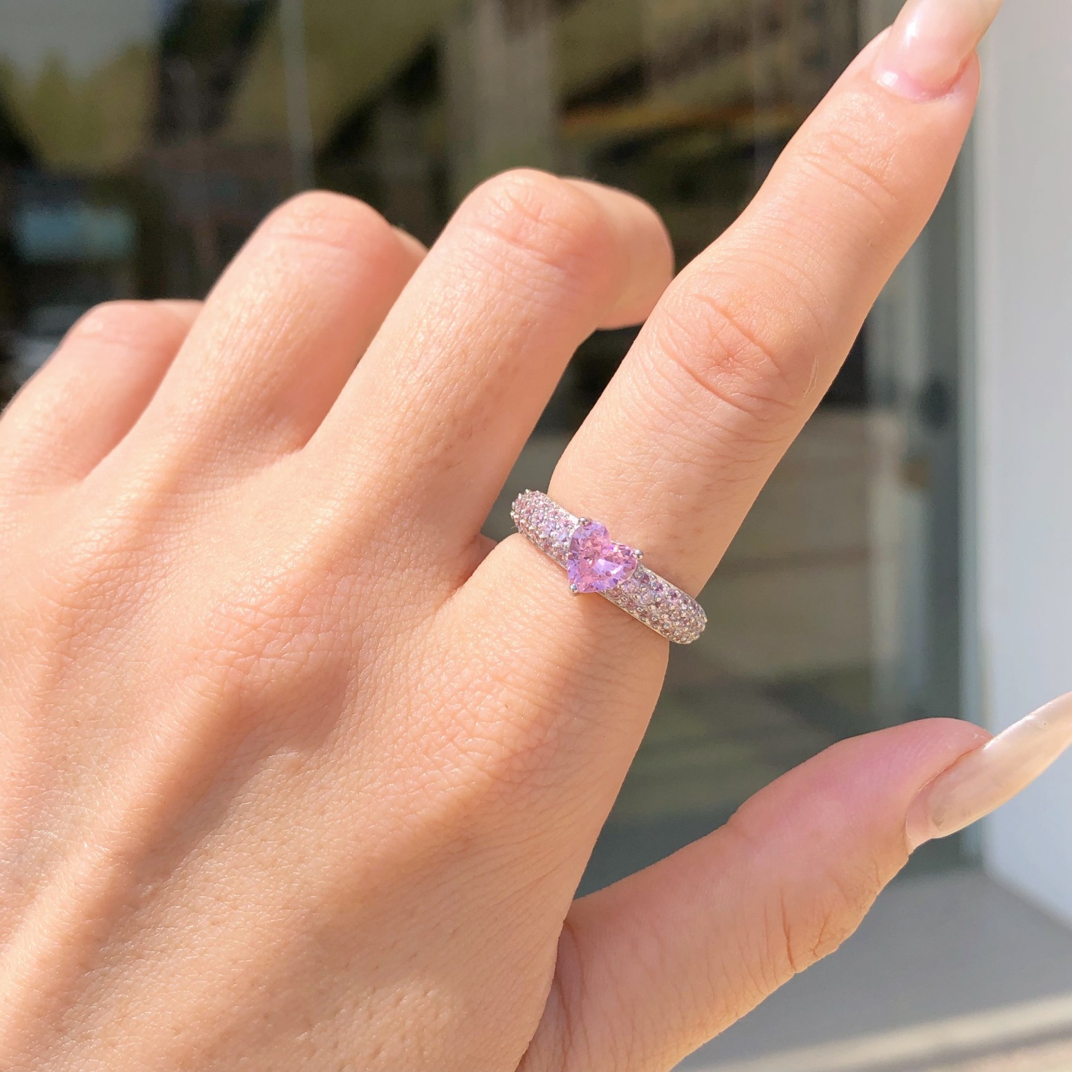 5g Weight Zircon Inlay Material Rings Classification 6, 7, 9 Ring Size 1 Piece Quantity Holiday, Daily Occasion 925 Sterling Silver Material Heart Shape, Bow Knot Pattern Women's Gender Plating, Inlay Design Sweet, Shiny Style 925 Sterling Silver Zircon Heart Shape Bow Knot Rings 36
