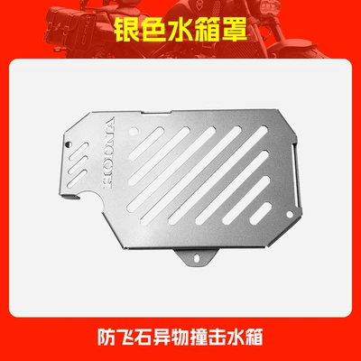 Motorcycle frame: Anti-Fall Bar Water Tank Cover - silver-water-tank-cover