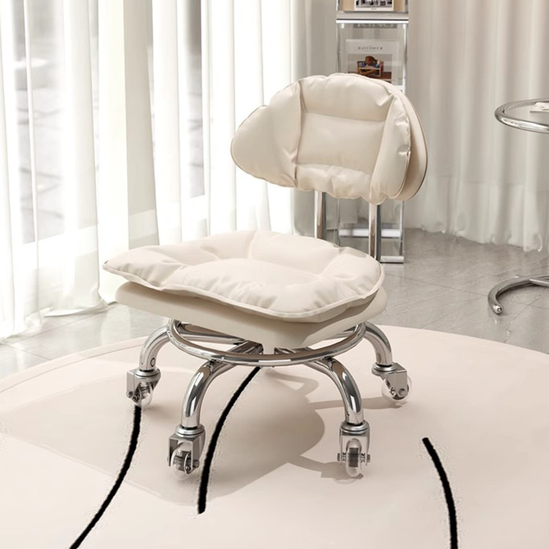 Taburete bajo de diseño, rueda universal ultra silenciosa, taburete pequeño, polea doméstica, banco giratorio, sala de estar, zapatos duraderos, taburete bajo