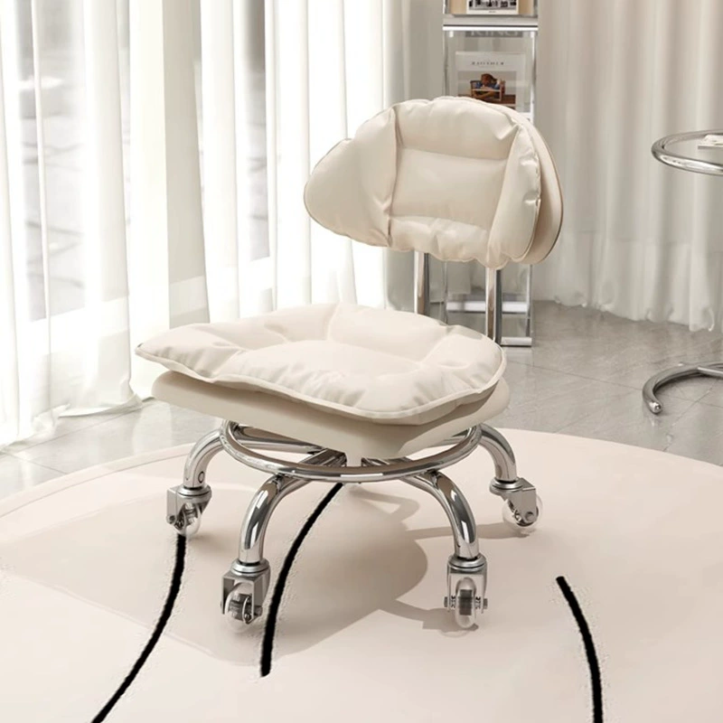 Дизайнерский низкий стул Супер тихий универсальный стул Домашний шкив вращающаяся скамья гостиная Прочный стул для смены обуви