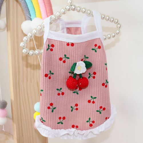 Cat, small dog, dog clothes, Pomeranian Teddy puppy camisole skirt, spring, autumn and summer