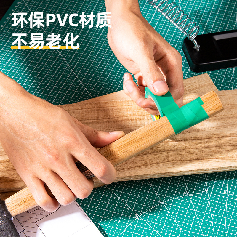 得力绝缘电工胶带PVC防水阻燃无铅耐磨绝缘胶布防潮强粘耐电压黑