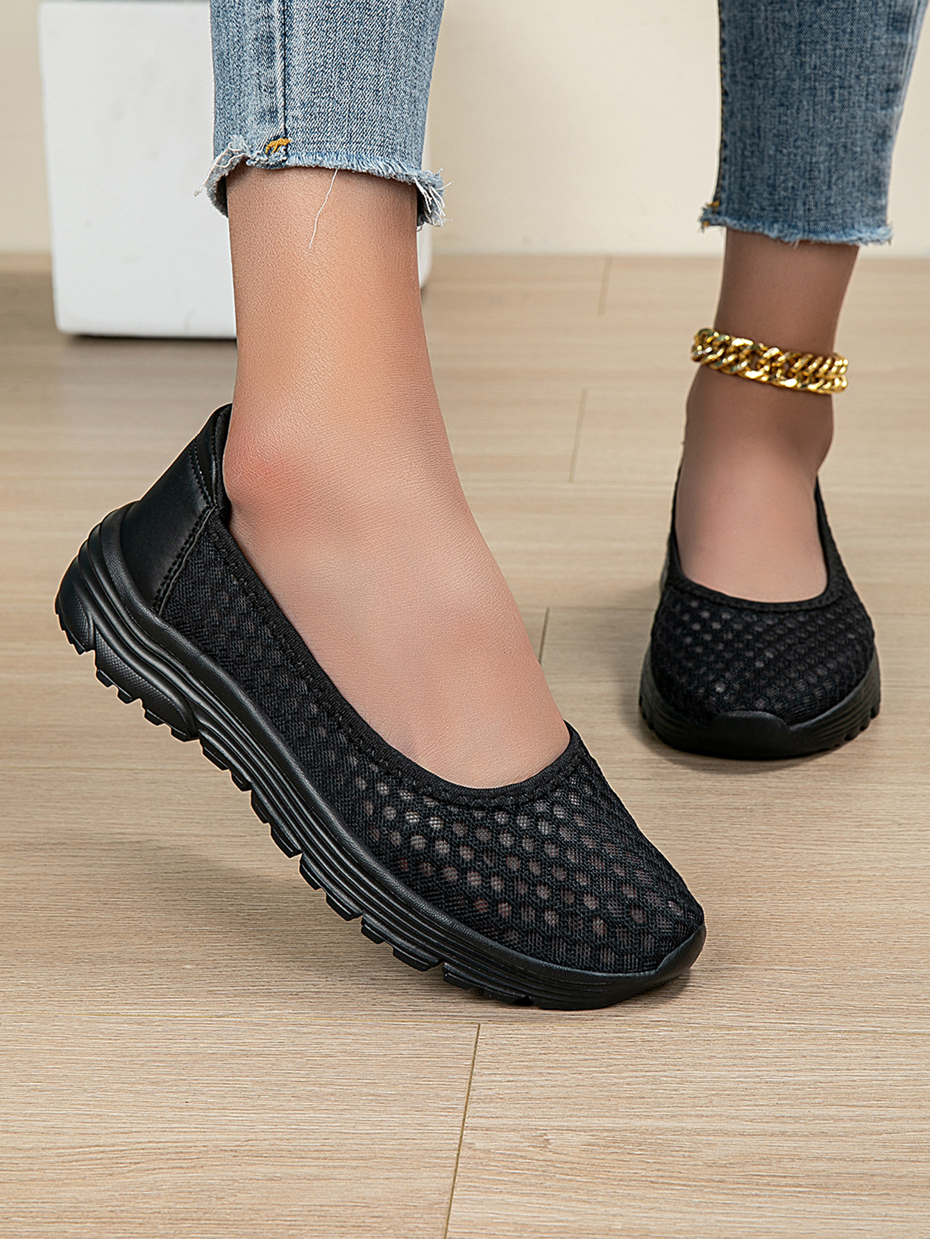 Summer Mesh Women's Walking Sandals, Slip-on Lazy Closed-toe Half-slippers For Men Women, Large Size, Comfortable And_vogvips.com