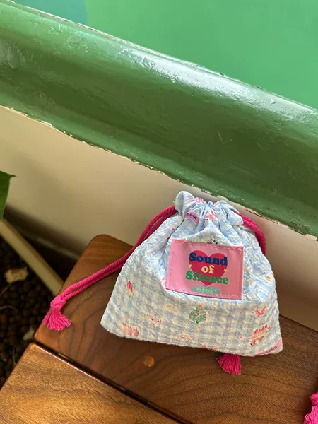 Small bag, with little bears, drawstring