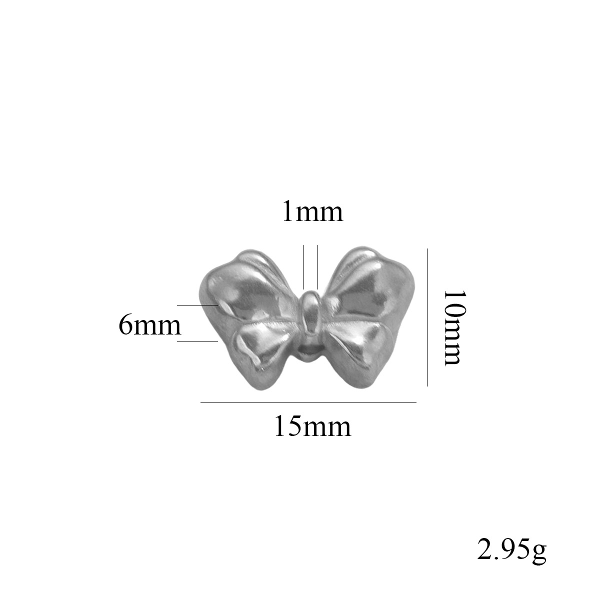 Acero inoxidable transfronterizo agujero recto fundición arco DIY material perlas pendientes para el cabello collar impermeable joyas chapadas en oro