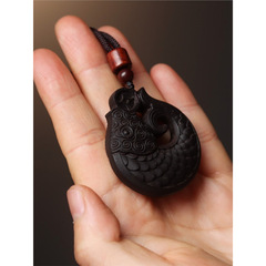[Hexiang Brand] 天然手作り古代黒龍唾液鯉ペンダントペンダント首吊りトラック吊り下げ多用途