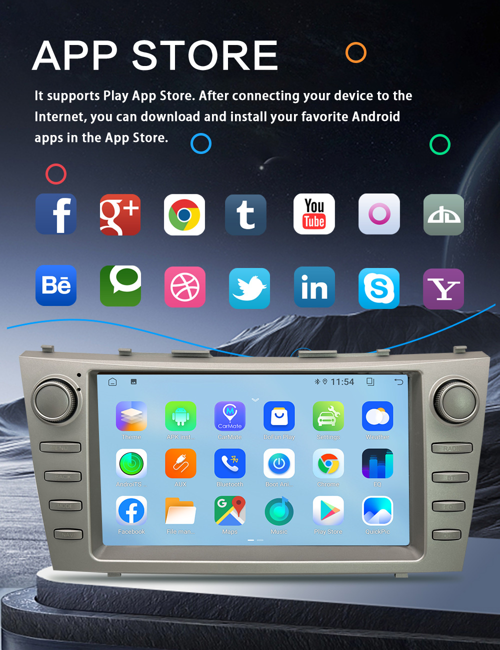 Suitable for Toyota Camry Car Central Control Large Screen Android Navigation Reversing Image Bluetooth Radio