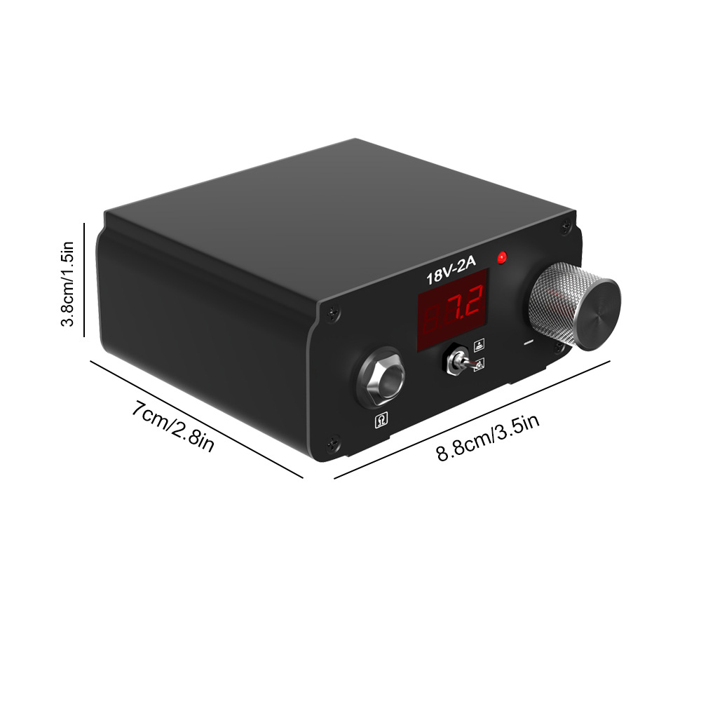 Nuevo pedal de fuente de alimentación de bordado de tatuaje integrado con pantalla mano dial fuente de alimentación pedal-libre tatuaje herramienta de suministro de energía equipo de tatuaje