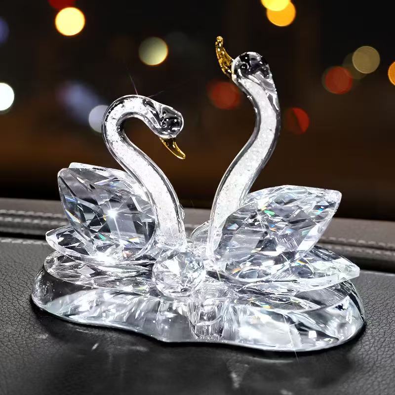 Car Dashboard Decoration Perfume, Creative and Unique, Popular on Tiktok, Goddess Style Crystal Swan