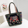 Fashionable shoulder bag, retro capacious shopping bag to go out, city style