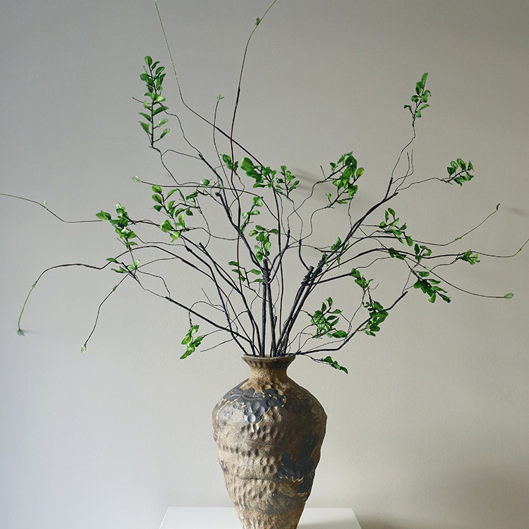 Artificial green plant, new Chinese style, artificial branches, tea room, Zen flower arrangement, home decor, high-end dried flower decoration, display piece