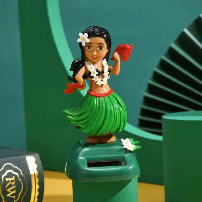 Car ornaments Shake Head Doll Car - fan-green