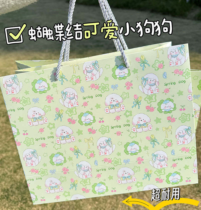 봄나들이견대형 40*20*30 흰색 판지 종이봉투