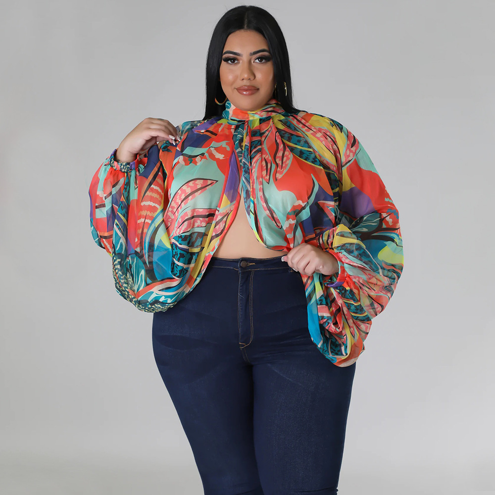 252g Weight Long Sleeve Sleeve Length Regular Sleeve Sleeve Type Spandex, Polyester, Chiffon Fabric Type Long Top Length Blouse Tops Type Daily, Street Occasion Round Neck Neckline Regular Fit Fit Type Color Block Pattern Spring&Summer Season Streetwear Style Blouse Long Sleeve Plus Size Tops Streetwear Color Block 28