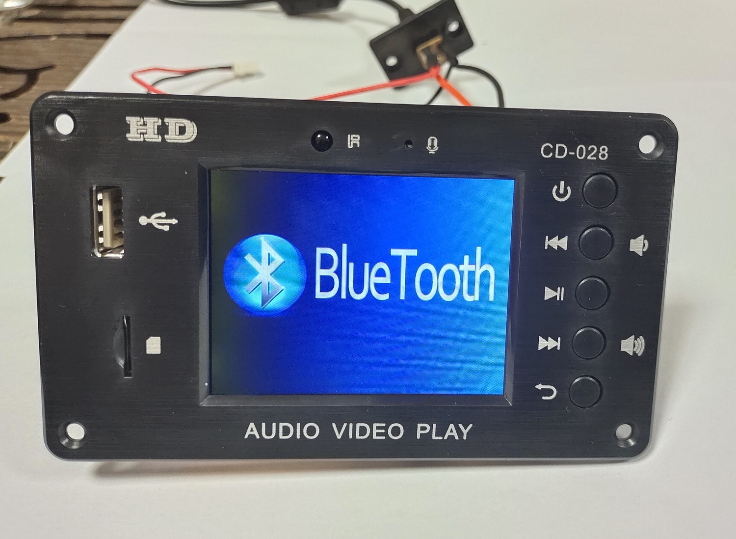 HDCar2.8-inch TFTScreen Audio Module Lossless Full Format MP5 Bluetooth Decoder Calendar Clock