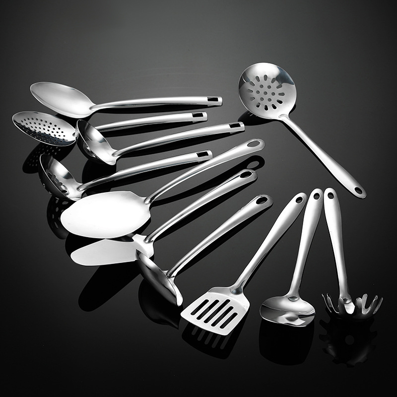 Mangos redondos de acero inoxidable pequeños utensilios de cocina con un conjunto de cuchillas