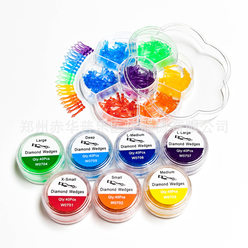 Dental Gap Wedges Diamond-Shaped Interdental Wedges 7 Sizes Mixed Pack 210Pcs/Box 40Pcs Export
