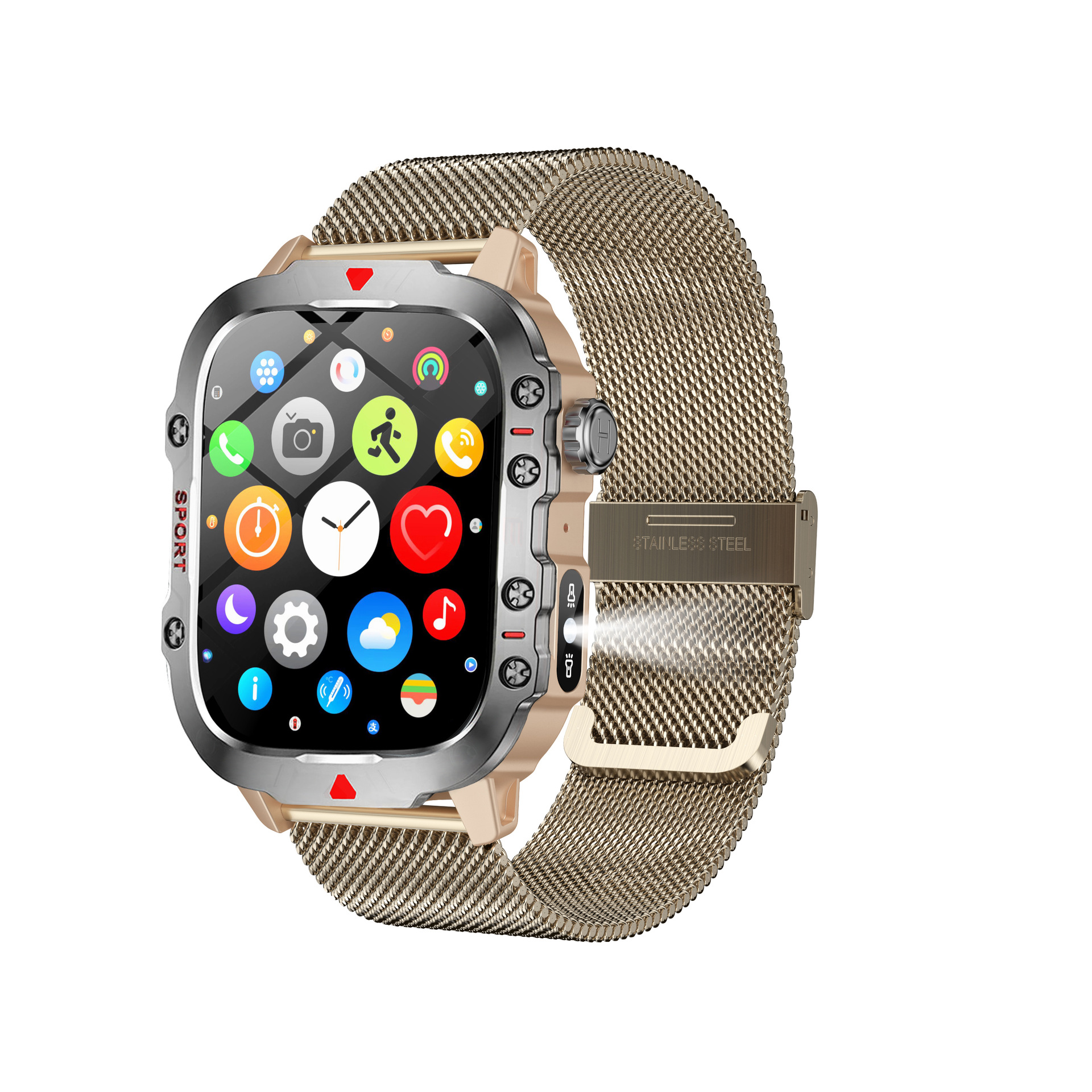 C41pro-2.09 screen with flashlight (gold steel)