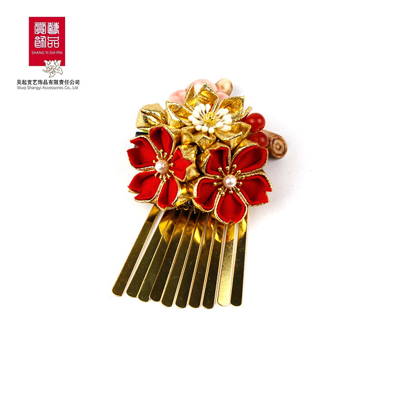 新款头饰花言和风边夹手工发夹和服细工发饰写真摄影头饰工厂供应