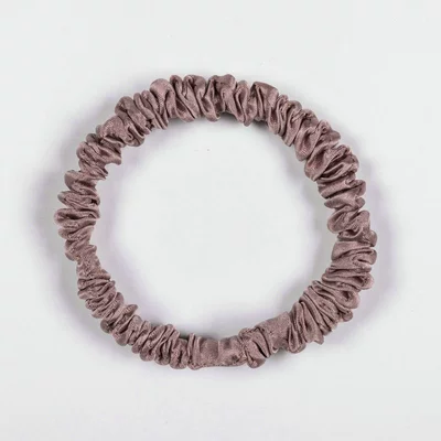 Rope Mulberry Silk Ponytail Holder Saç üçün rezinlər - bean-paste