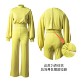 Осенние сексуальные летние цветные штаны, лонгслив, комбинезон, европейский стиль, (Трансграничная торговля), с открытой спиной