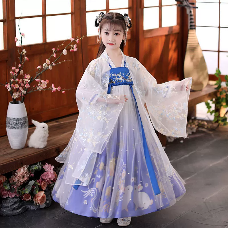 Летний Hanfu, платье, китайский стиль