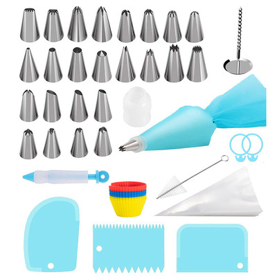 Stainless Decorating mouth 91 Set of parts Decorating Bag Cake baking tool Piping suit Amazon cross-border
