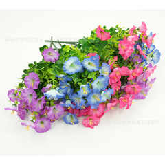 造花 7 フォークユーカリ朝顔模擬朝顔布花屋外家具装飾アクセサリー卸売
