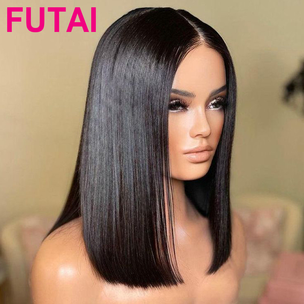 Double Drawn Human Hair Bone Straight Cr...