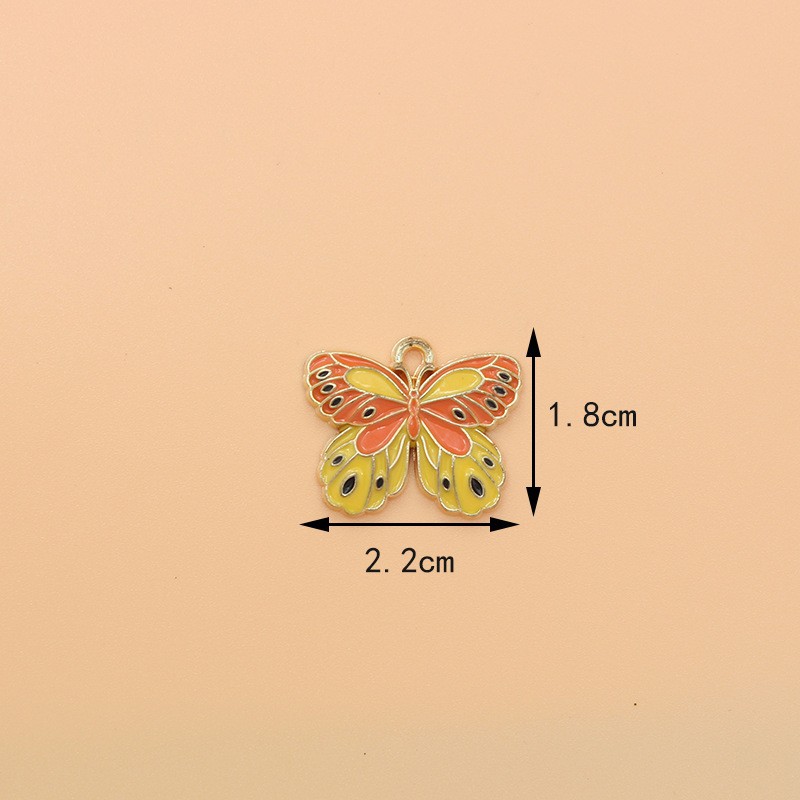 35g Weight Pendant Jewelry Making Type 22 * 18mm, 27 * 18mm, 28 * 18mm Jewelry Making Size DIY Jewelry Accessories Classification Smooth Embellishment 10 PCS/Package Quantity Alloy Material Butterfly, Moth Pattern Polished Finish Enamel Design IG Style, Simple Style Style 10 PCS/Package 22 * 18mm 27 * 18mm 28 * 18mm Alloy Butterfly Moth Polished Pendant 3
