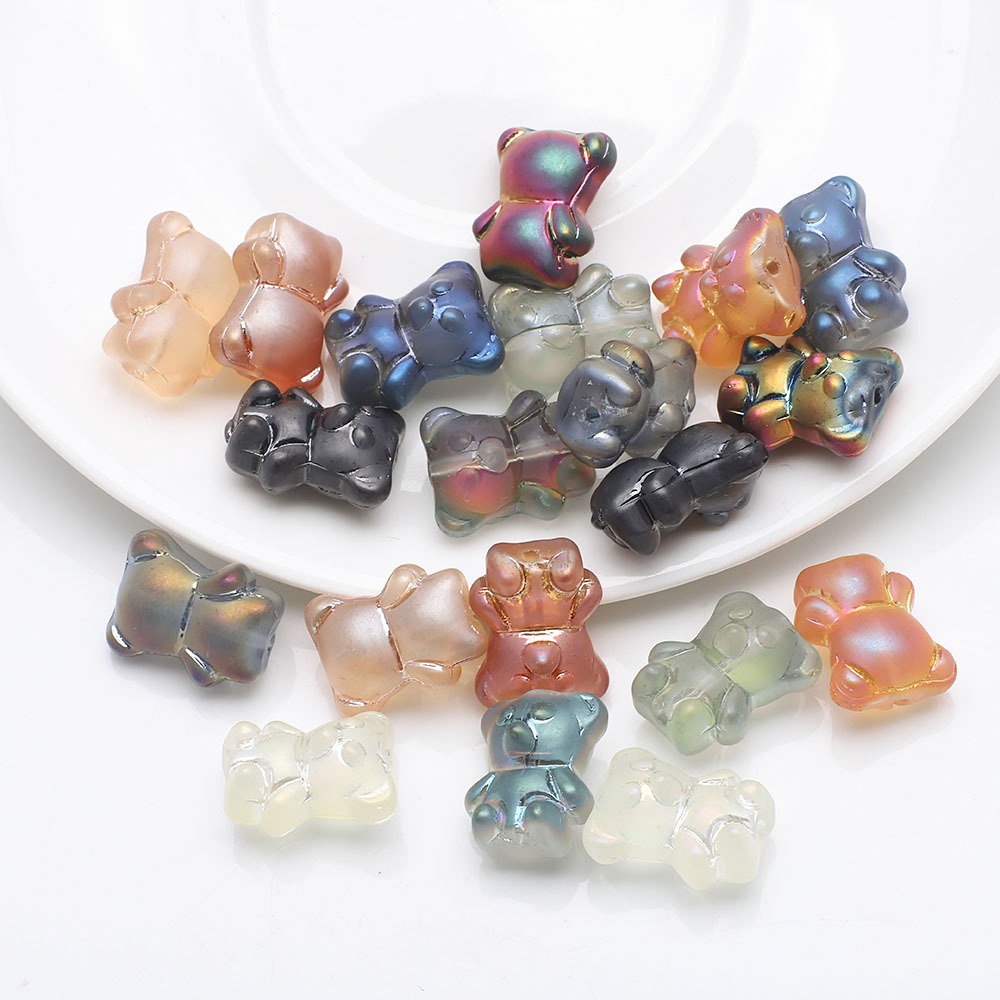 20 PCS/Package 12 * 14mm Hole 1~1.9mm Glass Bear Beads display picture 17
